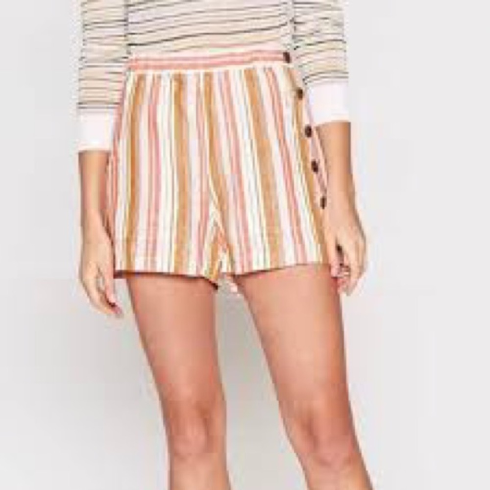 Joie Diradine Striped Linen High Waist Shorts new with tags